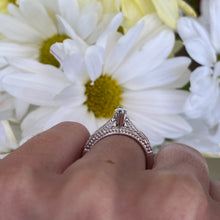Load image into Gallery viewer, Marquise Diamond Beaded Engagement Ring