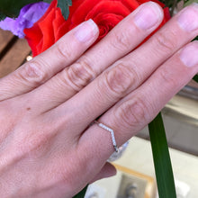 Load image into Gallery viewer, Chevron Diamond White Gold Band