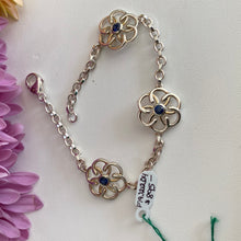 Load image into Gallery viewer, Sapphire Sterling Silver Celtic Knot Link Bracelet