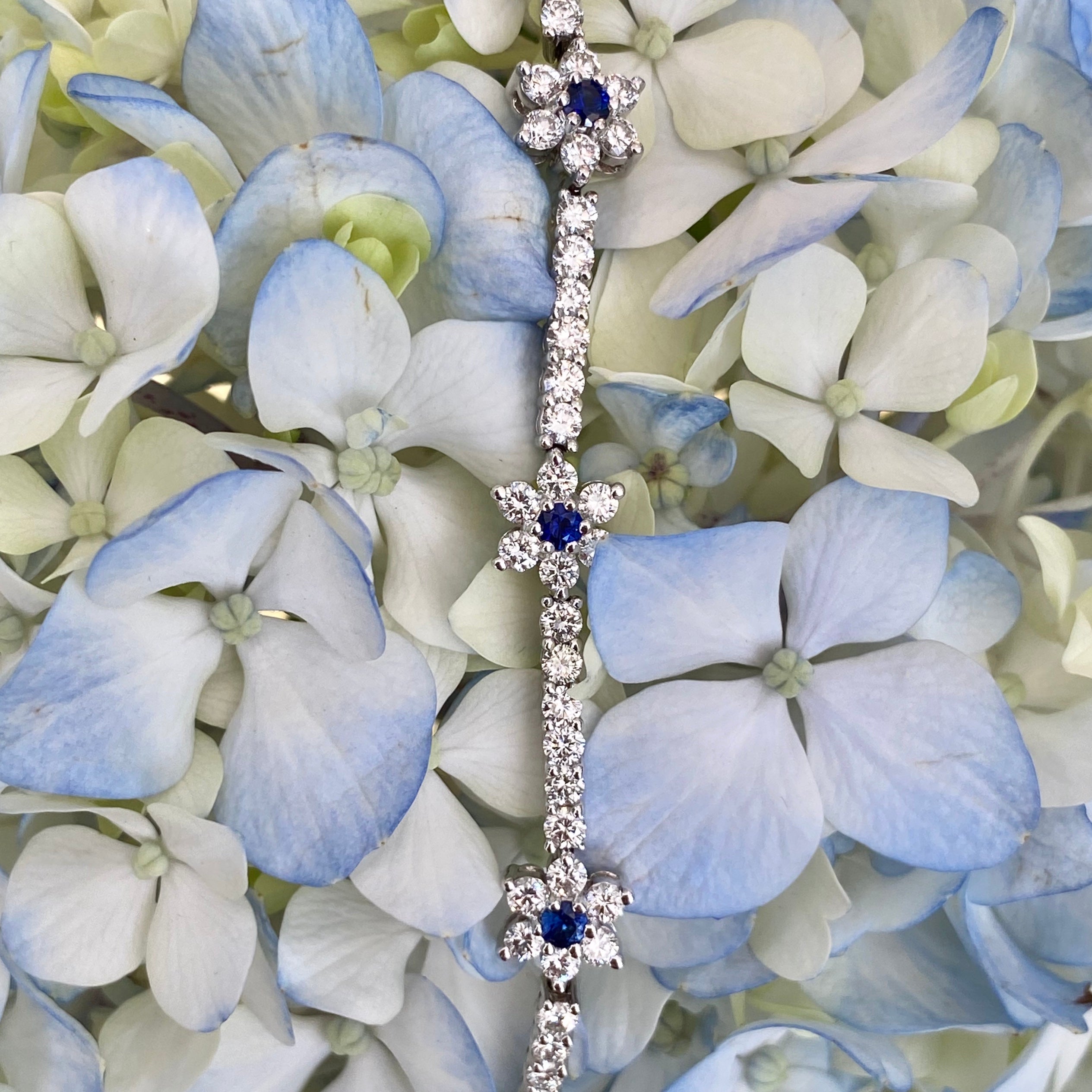 Sapphire & Diamond Tennis Bracelet