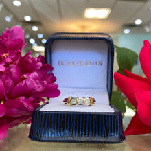Load image into Gallery viewer, Platinum & 18K Yellow Gold Three Stone Diamond Ring