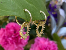 Load image into Gallery viewer, You Are My Sunshine Yellow Gold and Diamond Earrings