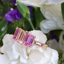 Load image into Gallery viewer, *On The Rocks* Morganite, Pink Sapphire & Diamond Cocktail Ring in Rose Gold 🍹