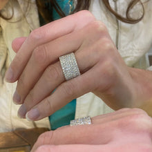 Load image into Gallery viewer, Pavé Diamond 18K Wide Band Ring
