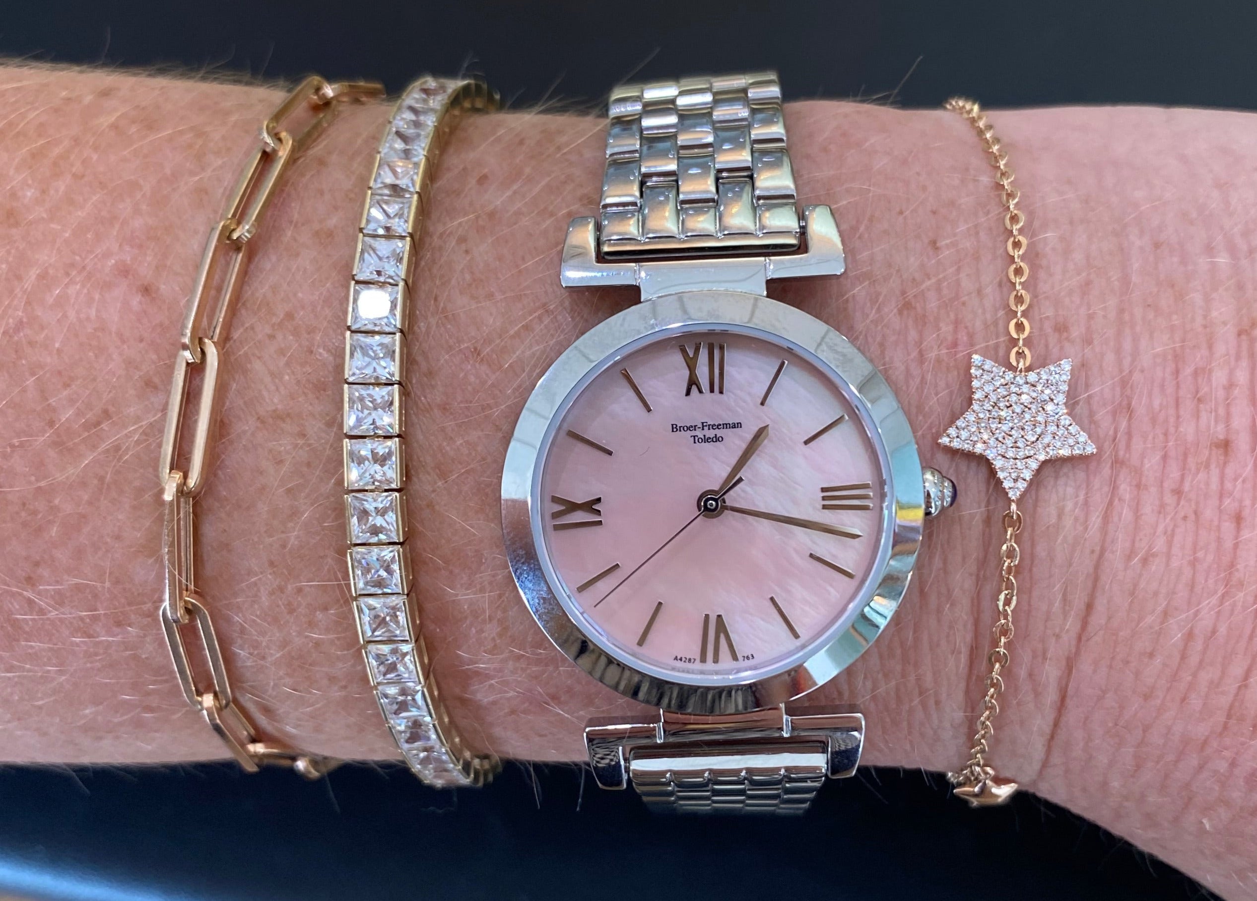 Pink Mother Of Pearl Watch