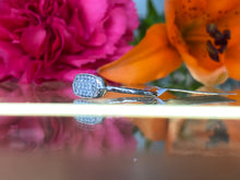 Load image into Gallery viewer, White Gold Diamond Rectangular Top Ring