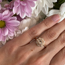 Load image into Gallery viewer, Morganite & Diamond Round Rose Gold Ring