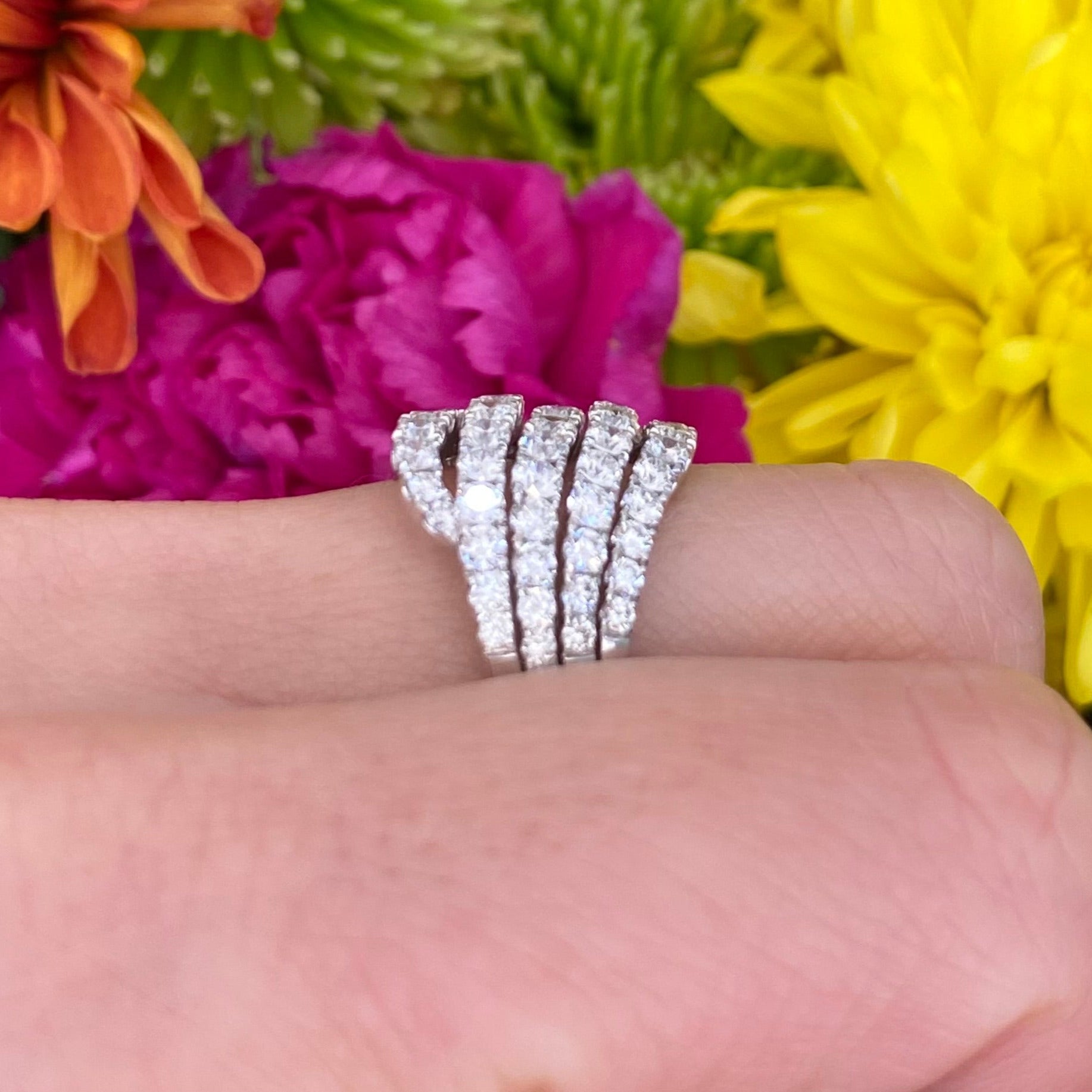 The Shoreline Shell Diamond Ring