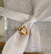 Load image into Gallery viewer, Yellow Gold and Diamond Bubble Ring