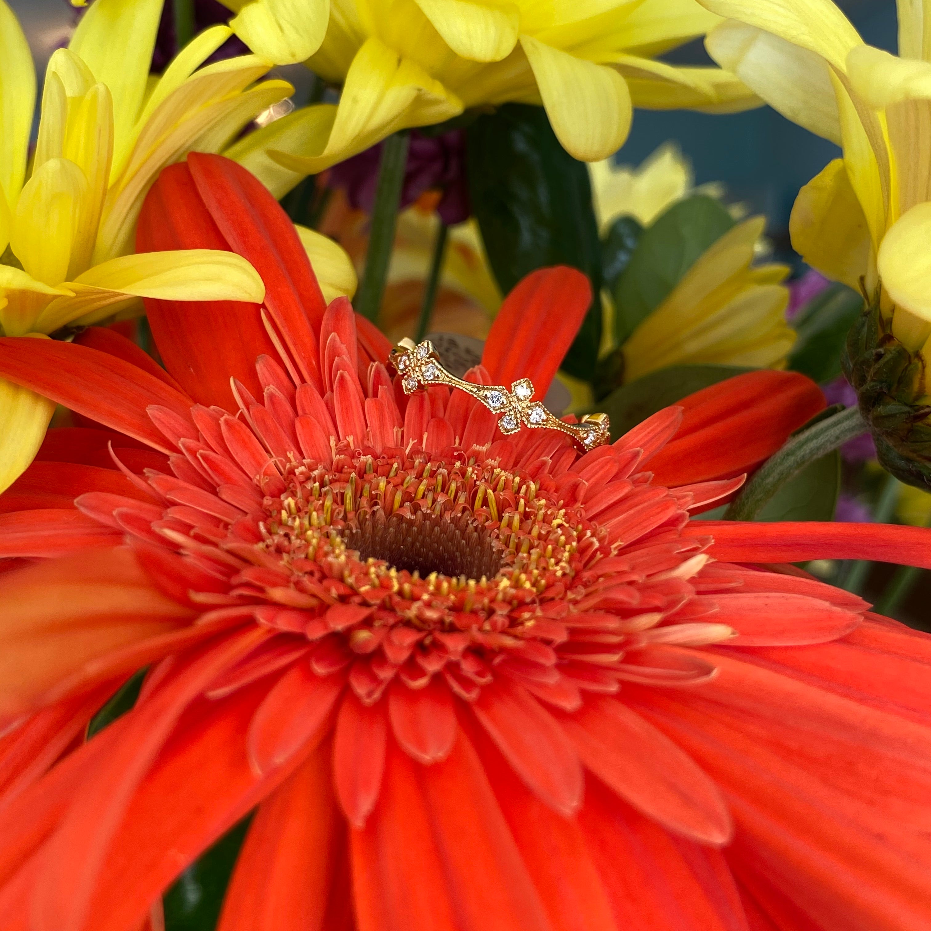 Floral Inspired Diamond Band