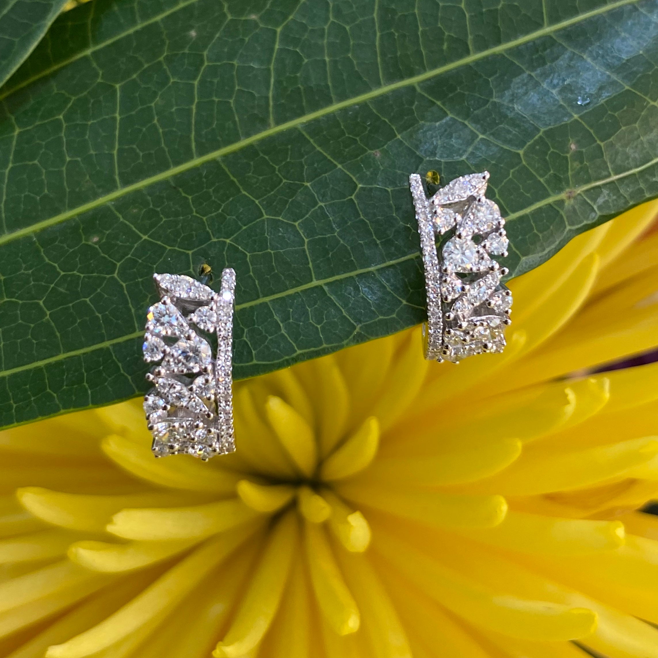 Fancy Shaped Diamond Hoops