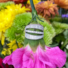 Load image into Gallery viewer, Diamond Cutout Swirl White Gold Ring