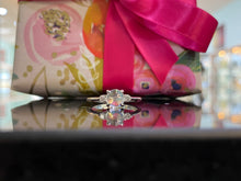 Load image into Gallery viewer, Round Moonstone & Diamond Three Stone Ring