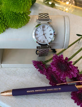 Load image into Gallery viewer, Mother of Pearl Dial Silver Toned Bracelet Watch