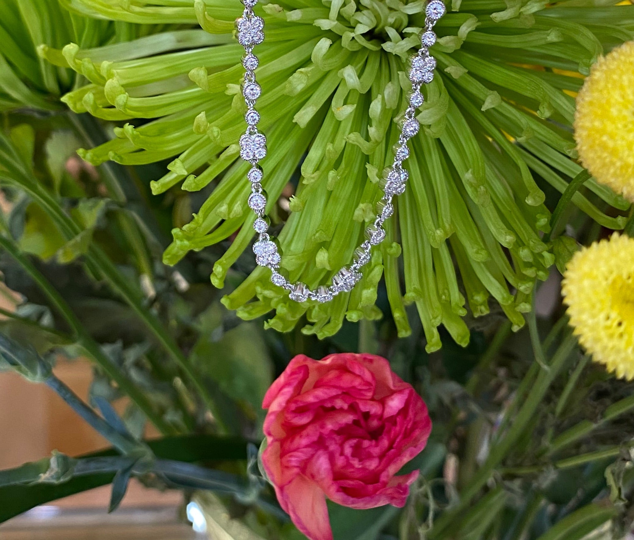 Quatrefoil Diamond Line Bracelet