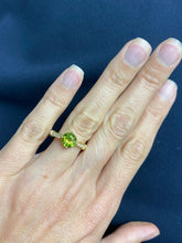 Load image into Gallery viewer, Elegant Peridot & Diamond Ring