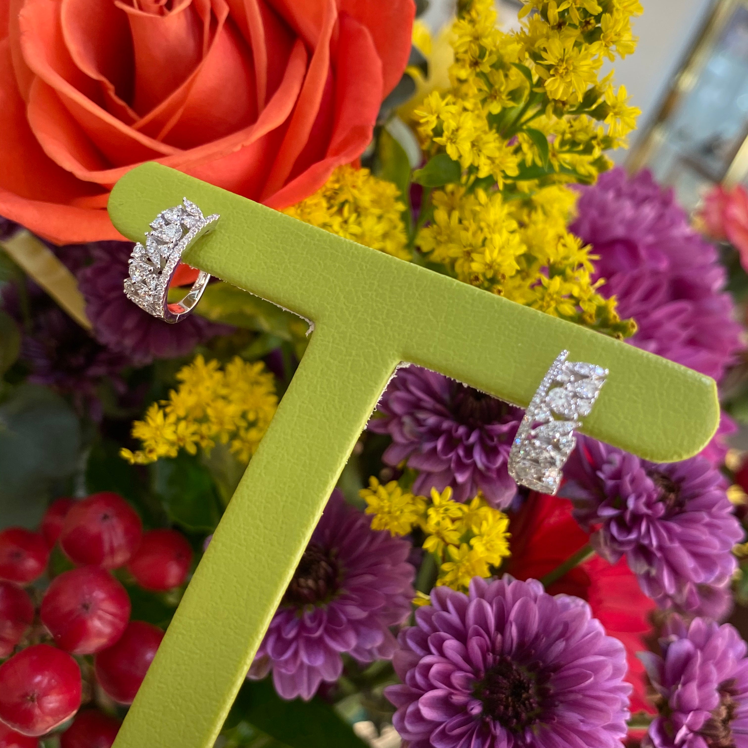 Fancy Shaped Diamond Hoops