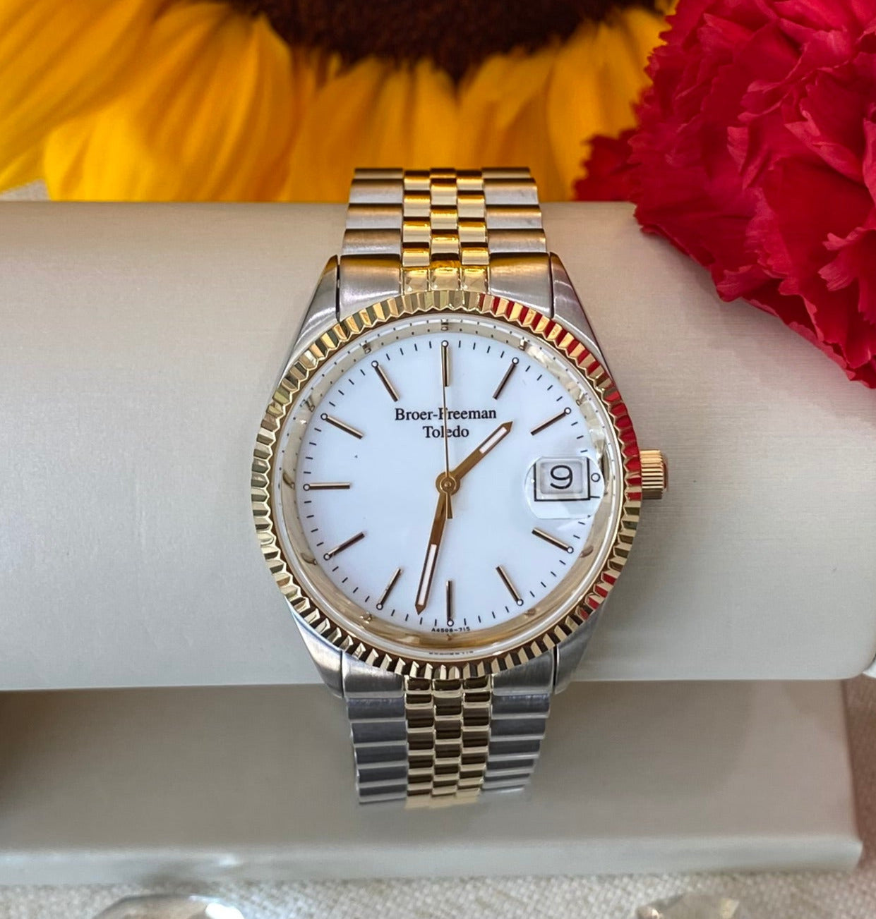 White Dial Two Toned Gold & Silver Watch