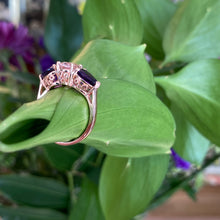 Load image into Gallery viewer, *On The Rocks* Morganite, Amethyst & Rose Gold Cocktail Ring 🍹