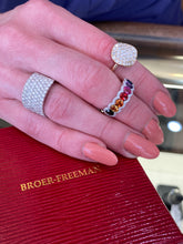 Load image into Gallery viewer, Pavé Diamond 18K Wide Band Ring