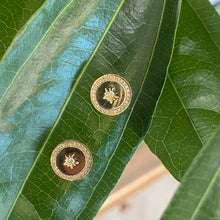 Load image into Gallery viewer, Gold & Diamond Starburst Disk Studs