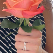 Load image into Gallery viewer, Diamond “X” Ring