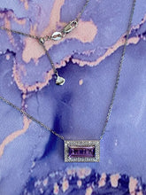 Load image into Gallery viewer, Amethyst & Diamond Frame Necklace
