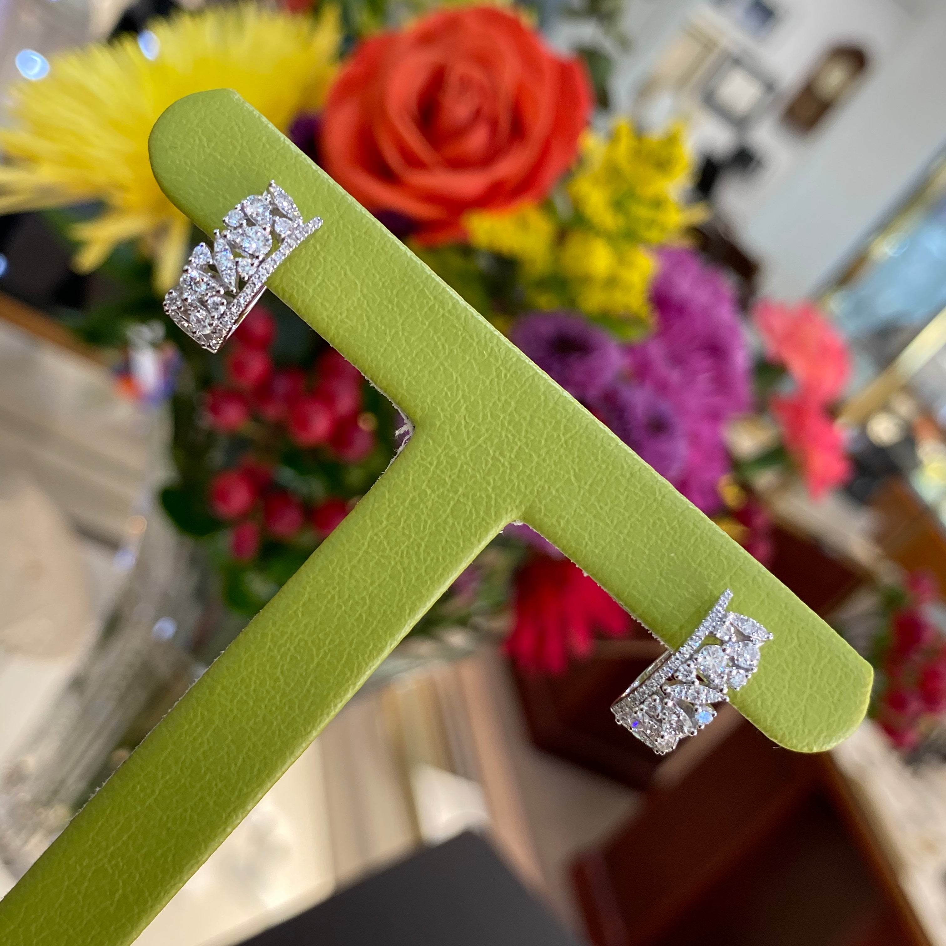 Fancy Shaped Diamond Hoops