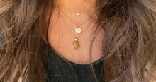 Load image into Gallery viewer, Petite diamond pavé necklace with diamond cut bead chain in yellow gold
