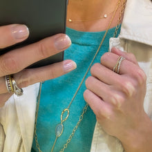 Load image into Gallery viewer, Diamond Beaded Criss-Cross Ring in Yellow Gold