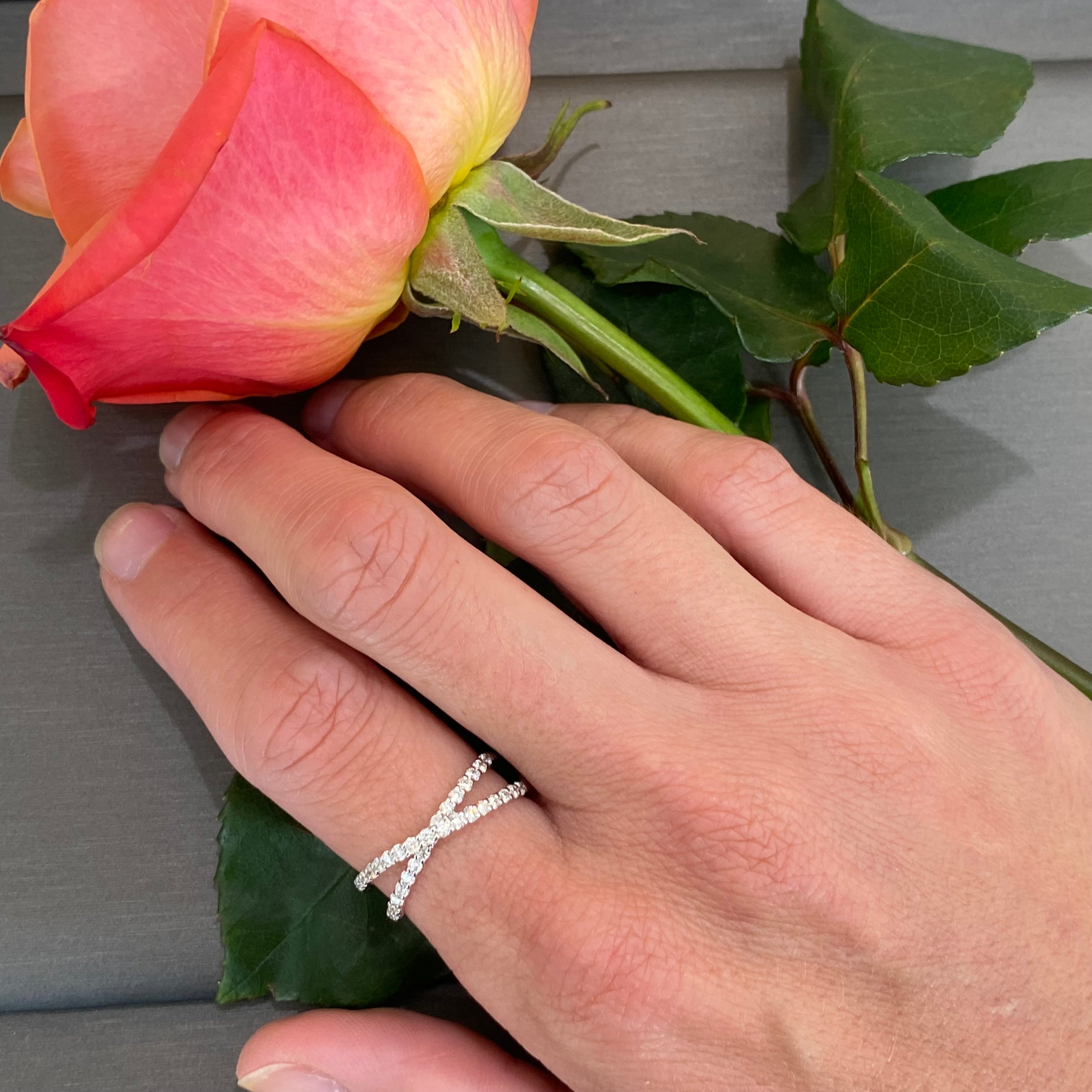 Diamond “X” Ring