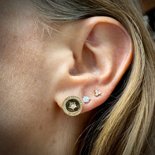 Load image into Gallery viewer, Gold & Diamond Starburst Disk Studs