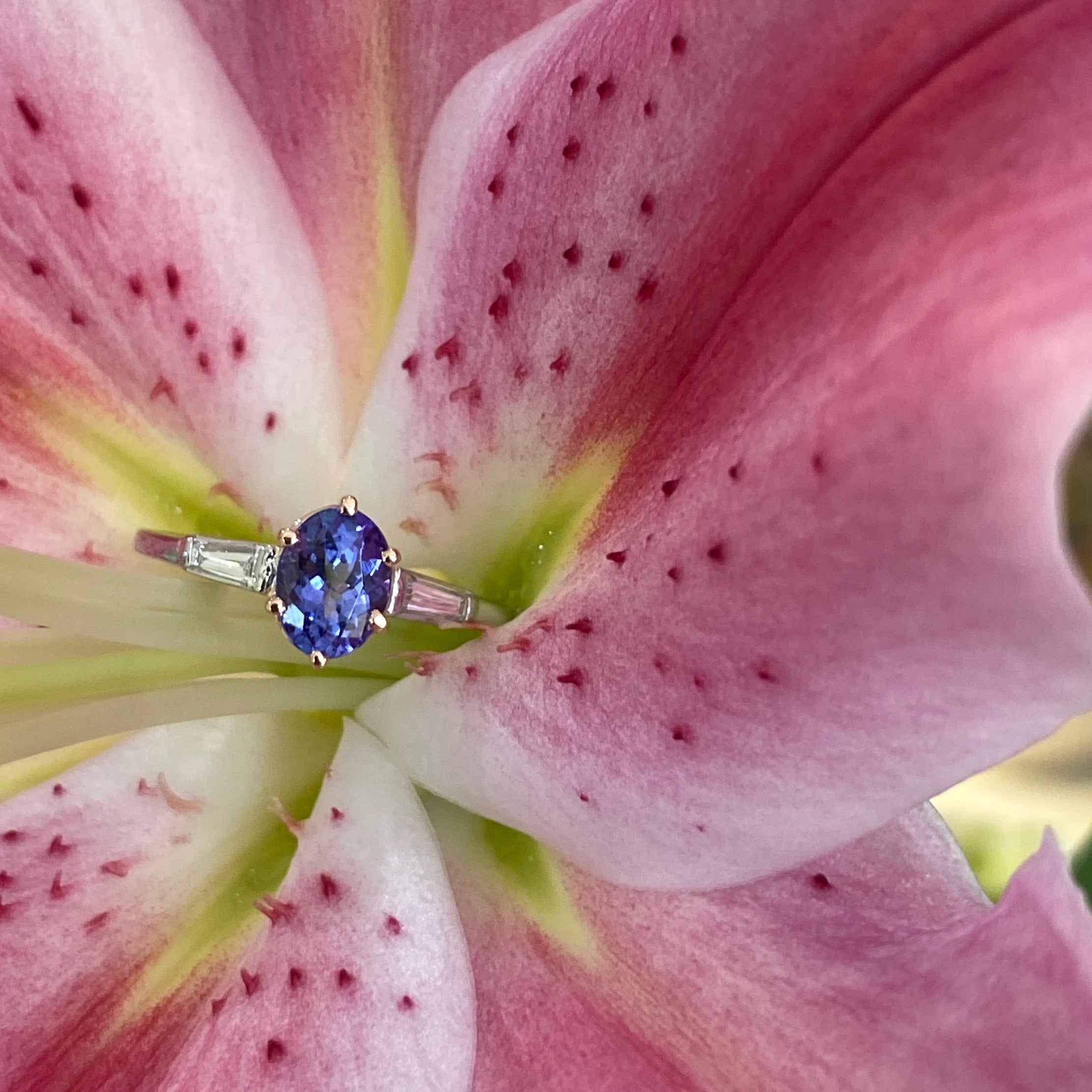 The Rosewater Tanzanite & Diamond Ring