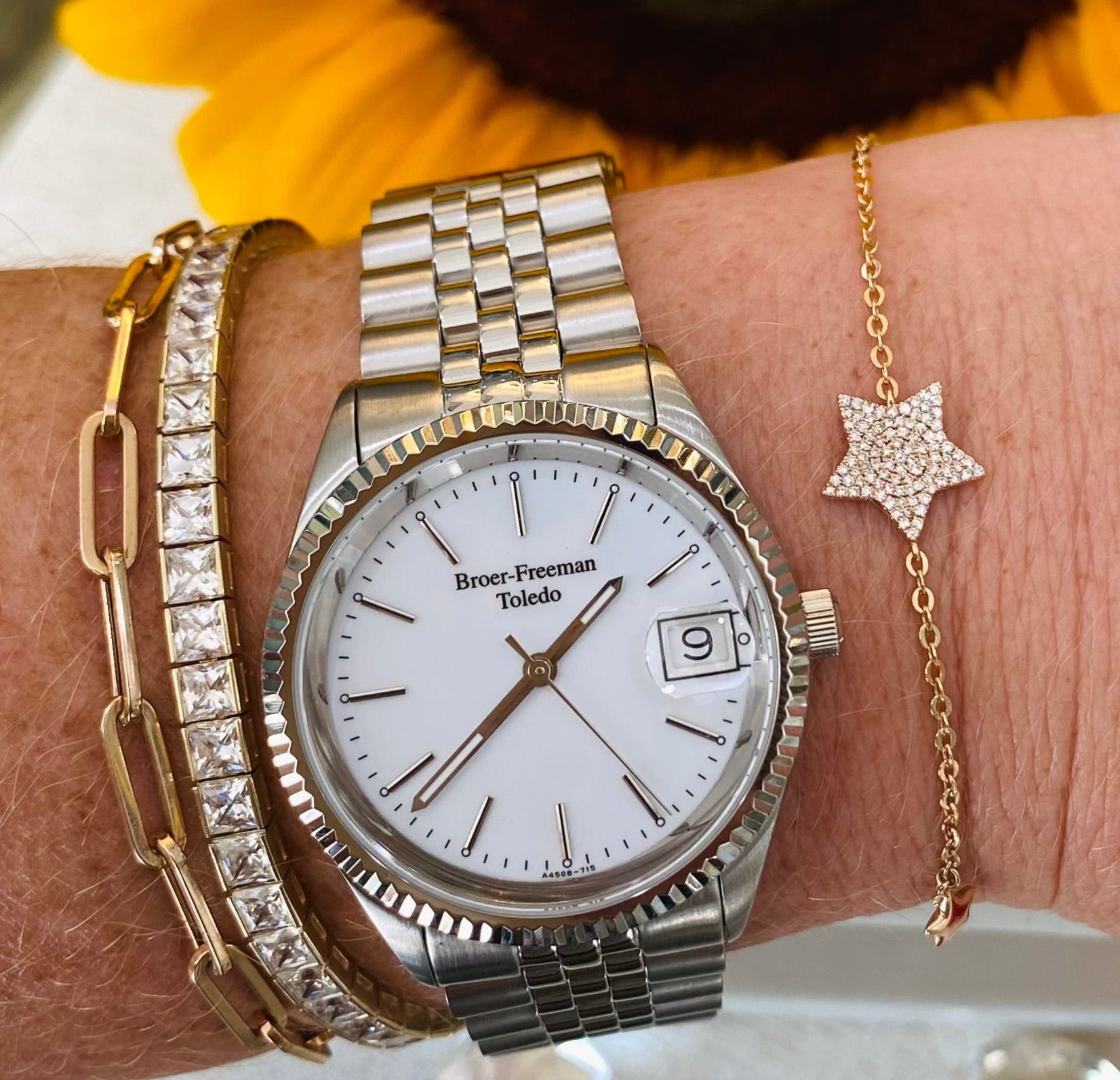 White Dial Silver Bracelet Watch