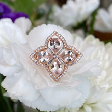 Load image into Gallery viewer, Fancy Morganite & Diamond Cocktail Ring