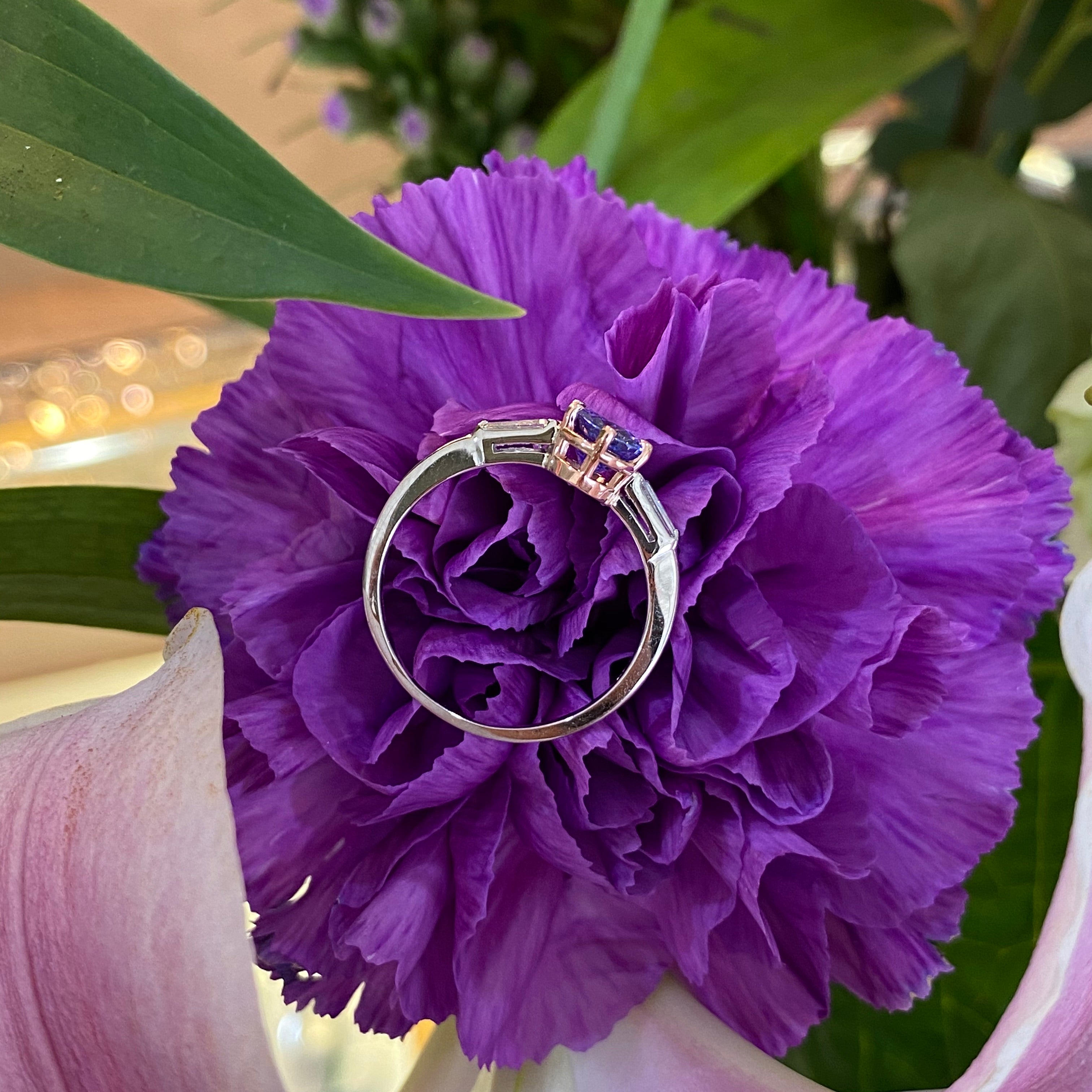 The Rosewater Tanzanite & Diamond Ring