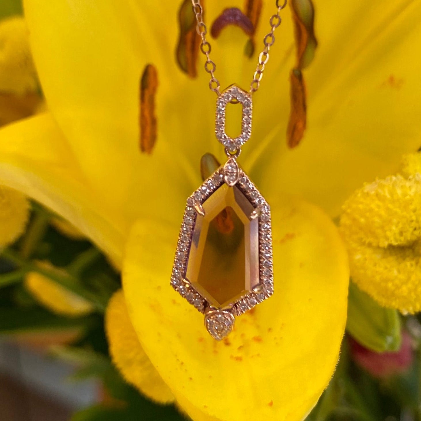 Royal Prism Amethyst & Diamond Necklace