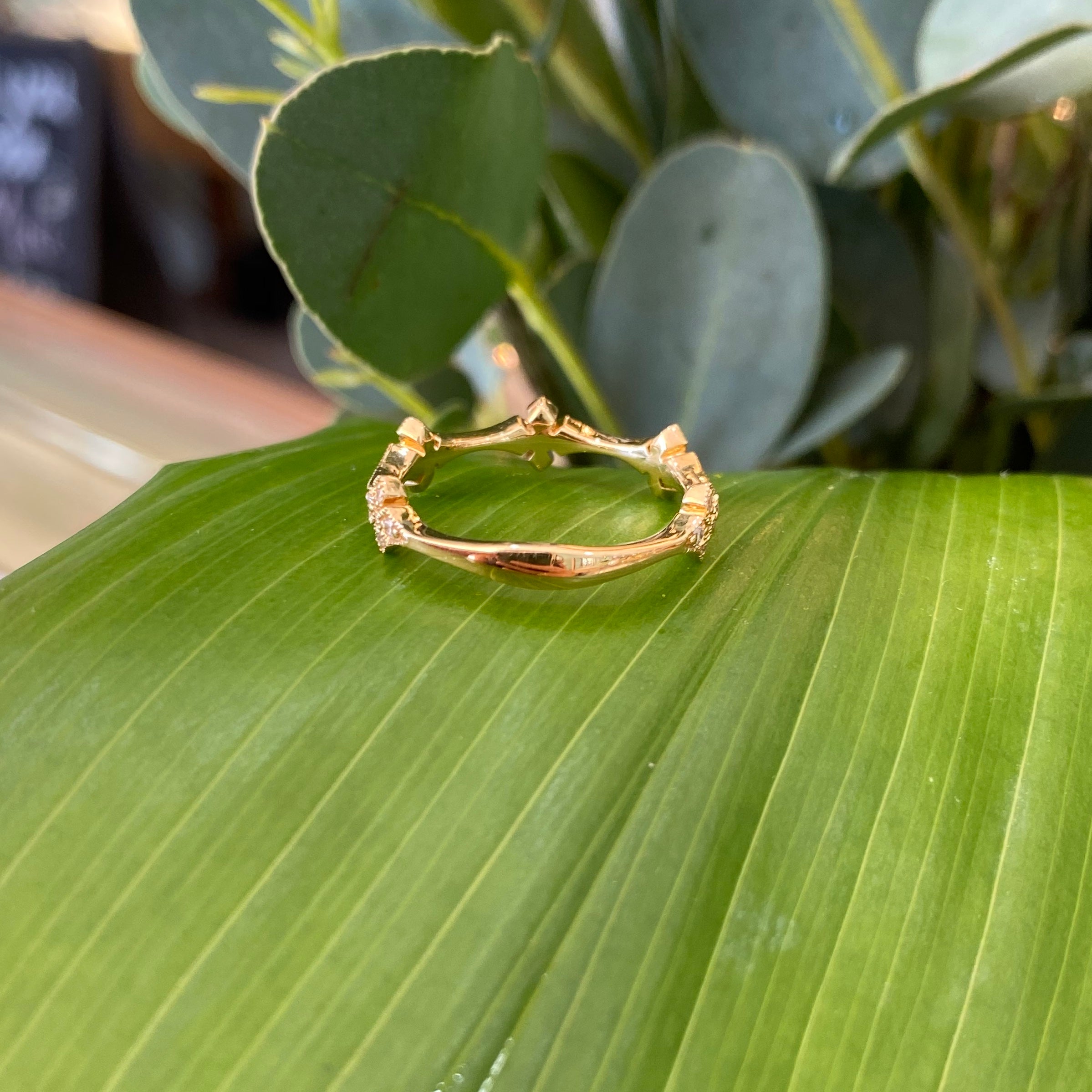 Floral Inspired Diamond Band