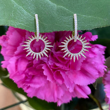 Load image into Gallery viewer, You Are My Sunshine Yellow Gold and Diamond Earrings