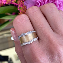 Load image into Gallery viewer, Ruffle Diamond Edge Ring