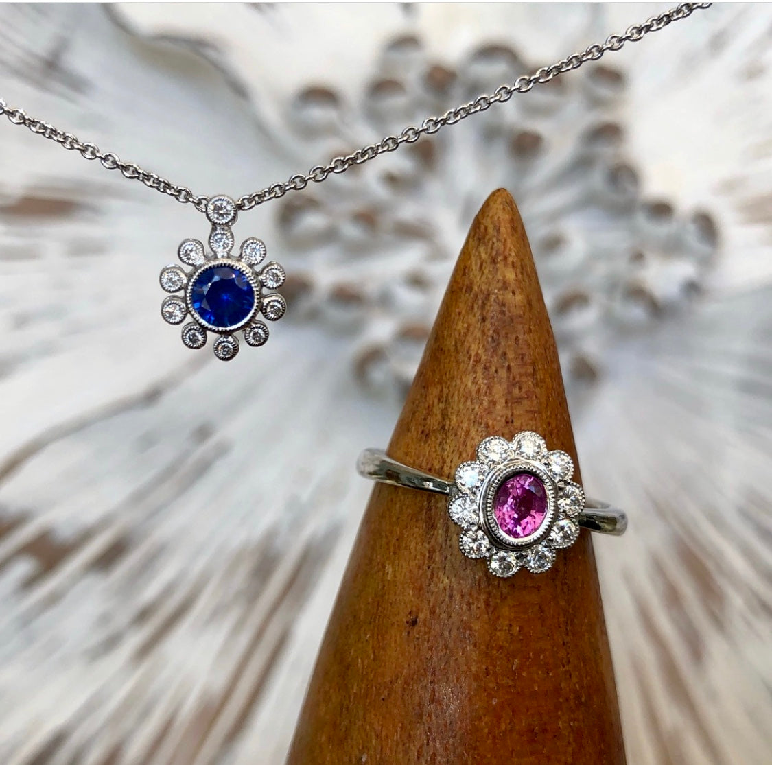 Petal Glow Pink Sapphire and Diamond Ring