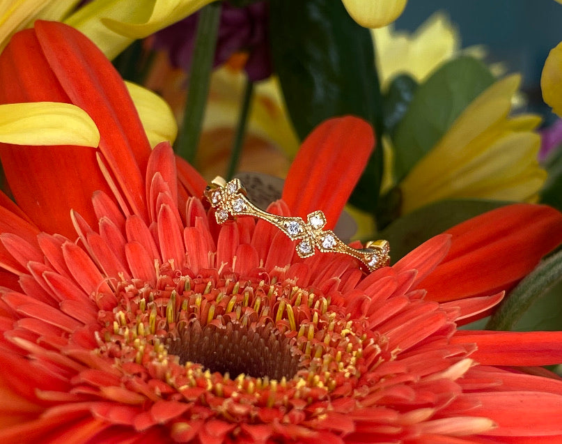 Floral Inspired Diamond Band