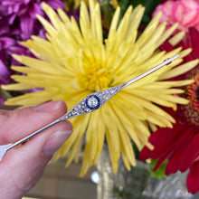 Load image into Gallery viewer, Vintage Art Deco Sapphire & Diamond Brooch