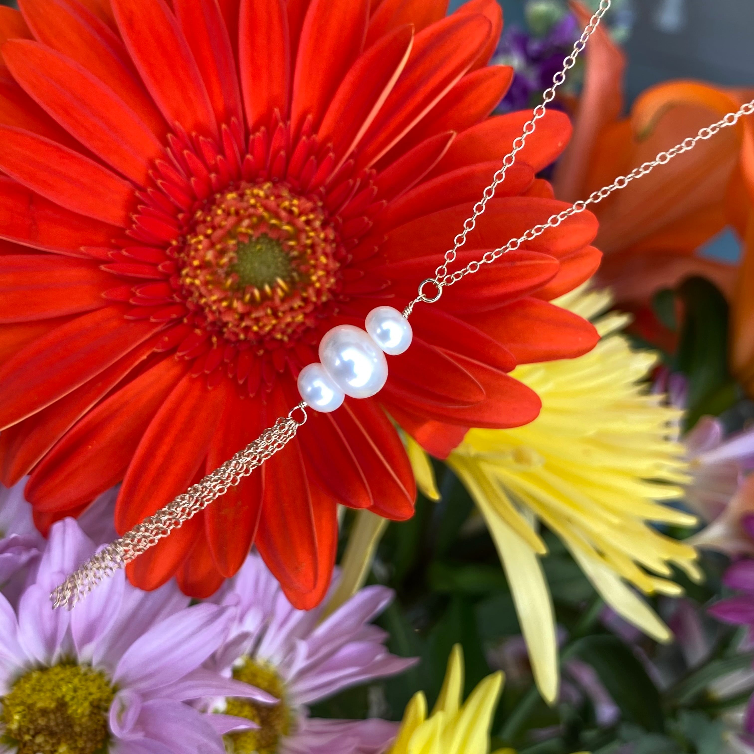 Pearl & Gold Tassel Necklace