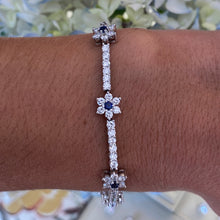 Load image into Gallery viewer, Sapphire &amp; Diamond Tennis Bracelet
