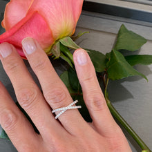 Load image into Gallery viewer, Diamond “X” Ring