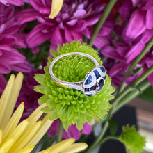 Load image into Gallery viewer, Oval Sapphire & Diamond Vintage Ring