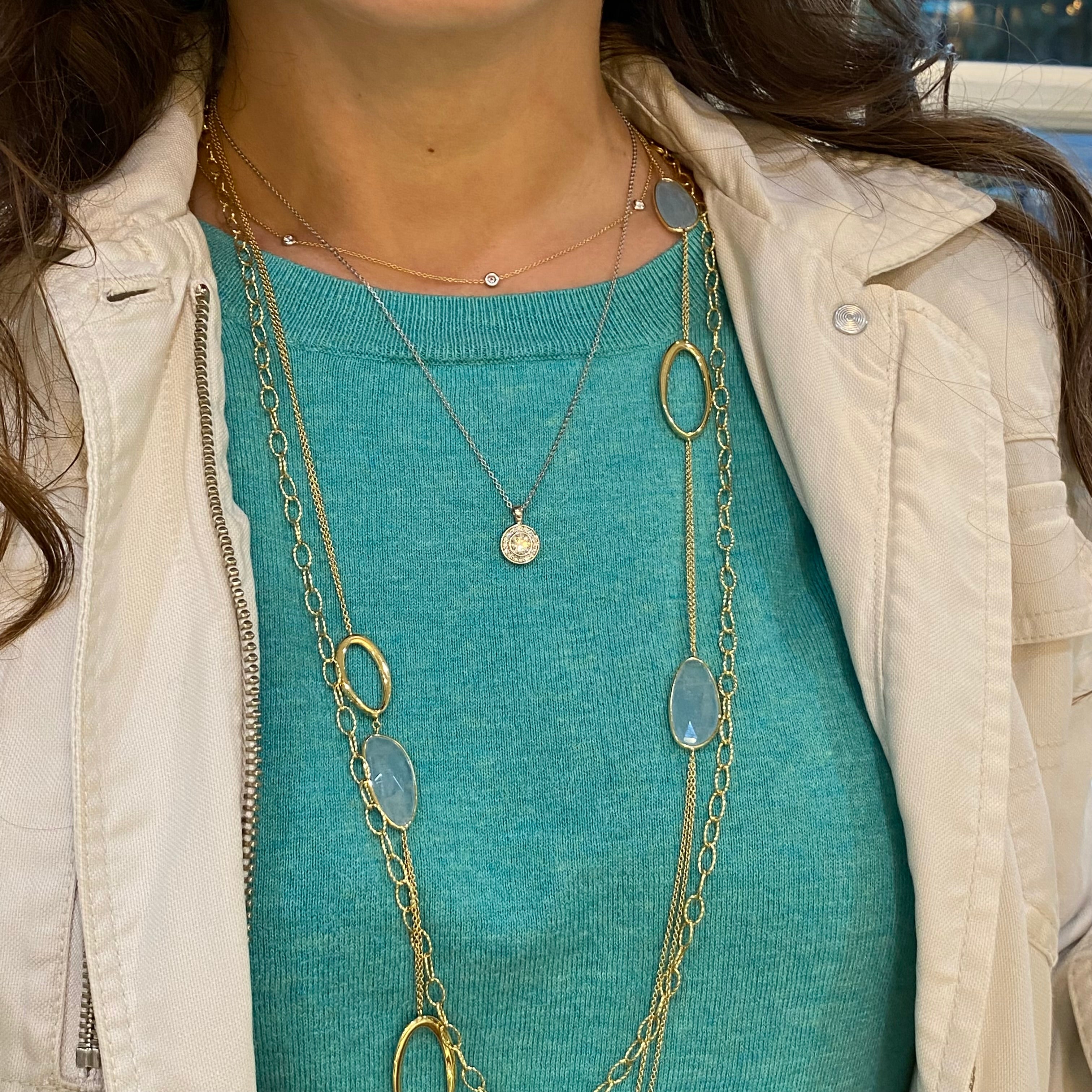 Diamond Halo Pendant in White Gold