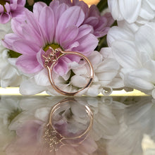 Load image into Gallery viewer, Morganite & Diamond Round Rose Gold Ring