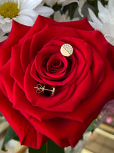 Load image into Gallery viewer, Half & Half Gold/Diamond Pavé Disk Earrings